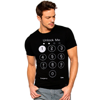 خرید پستی تی شرت مردانه طرح Unlock me